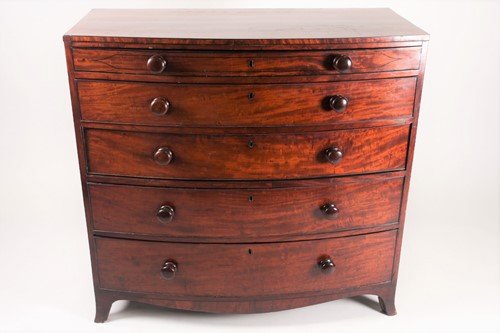 Lot 213 - A George IV mahogany, slightly bow fronted...