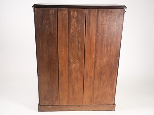 Lot 216 - A Victorian figured walnut open bookcase with...