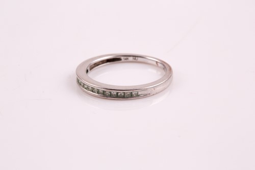 Lot 86 - A half hoop diamond eternity ring, the...