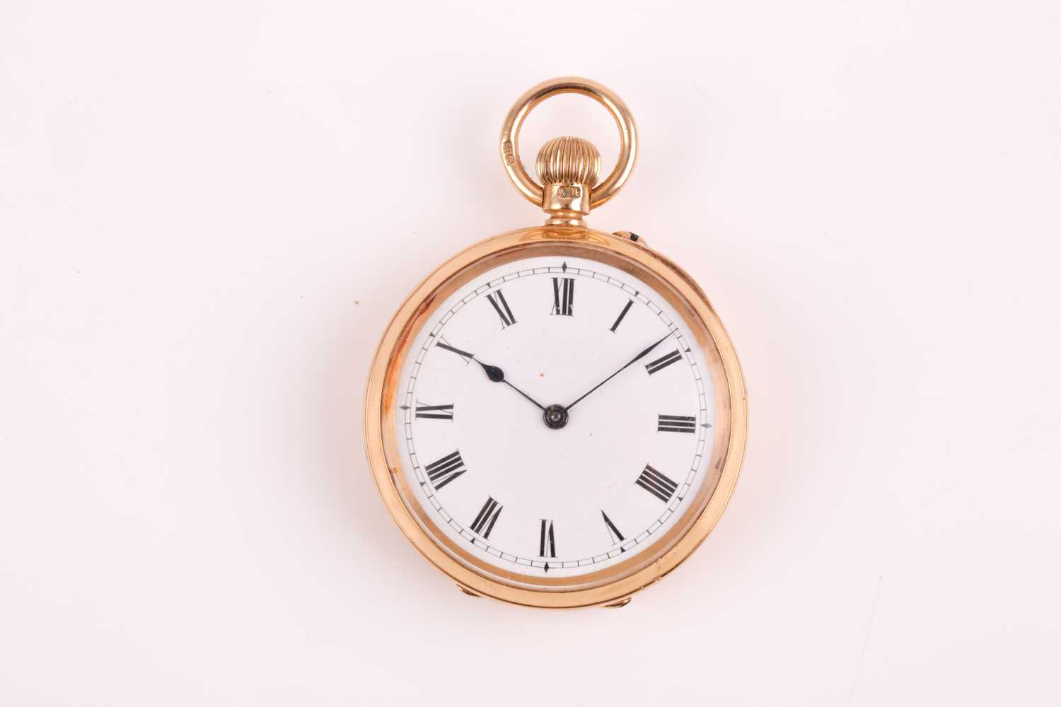 Lot 406 - An 18ct yellow gold cased pocket watch, with...