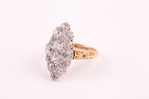 Lot 279 - A yellow metal and old-cut diamond...