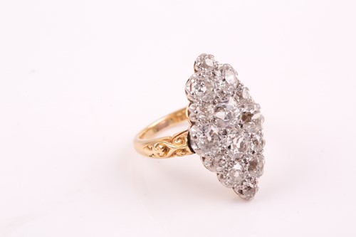 Lot 279 - A yellow metal and old-cut diamond...