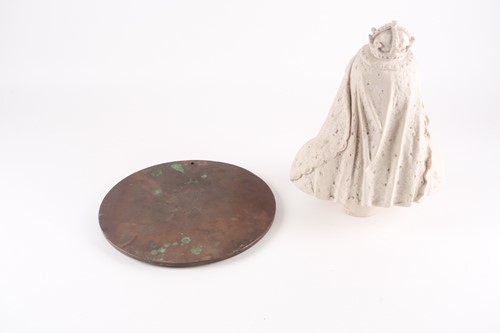 Lot 482 - A bronze portrait plaque of HM King Edward...