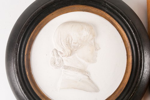 Lot 447 - A rare 19th-century plaster relief portrait...