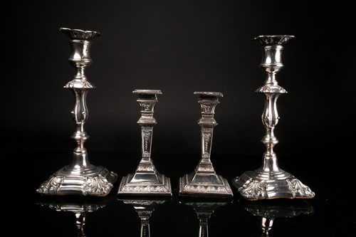 Lot 485 - A pair of Edwardian classical revival silver...