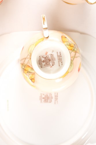 Lot 493 - A 1930s Royal Paragon porcelain tea set, of...