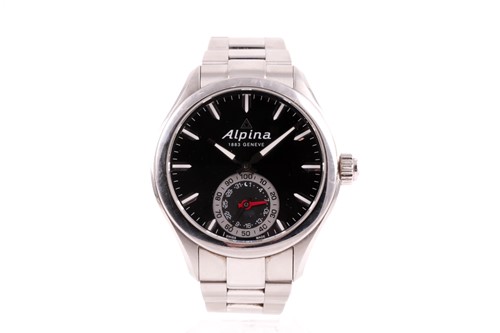 Lot 401 - An Alpina stainless steel gentleman's...