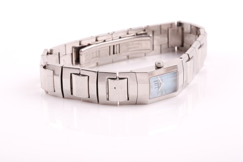 Lot 394 - A ladies Dunhill stainless steel wristwatch,...