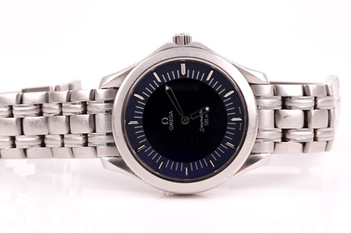 Lot 409 - An unusual Omega Seamaster stainless steel...