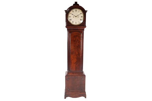 Lot 425 - A Regency mahogany longcase clock, early 19th...