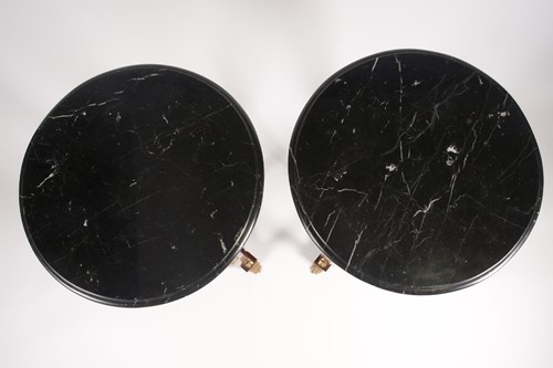 Lot 225 - A pair "French Empire" style, marble-topped...