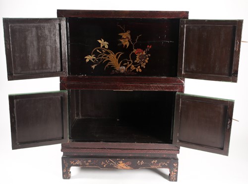 Lot 233 - An early 20th-century Chinese, black and green...