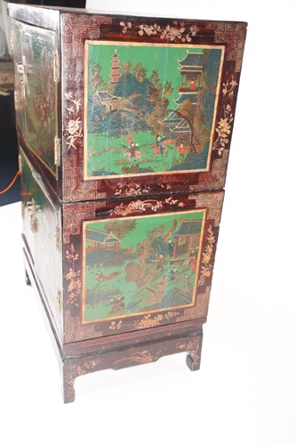 Lot 233 - An early 20th-century Chinese, black and green...