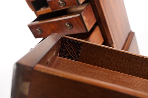 Lot 240 - A George III style mahogany, miniature chest...