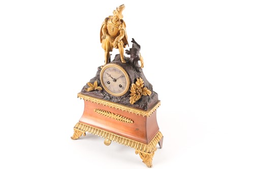 Lot 431 - A mid 19th century French ormolu mantel clock,...