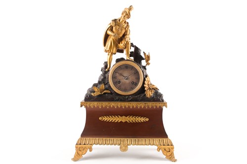 Lot 431 - A mid 19th century French ormolu mantel clock,...