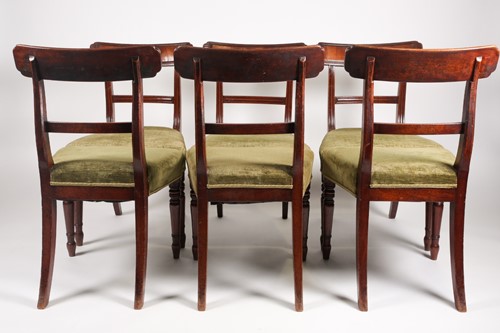 Lot 258 - A set of six George IV mahogany dining chairs...