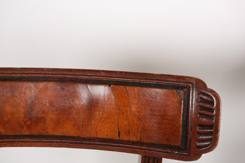 Lot 258 - A set of six George IV mahogany dining chairs...
