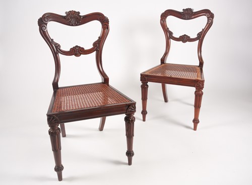 Lot 262 - A pair of William IV solid rosewood crown...