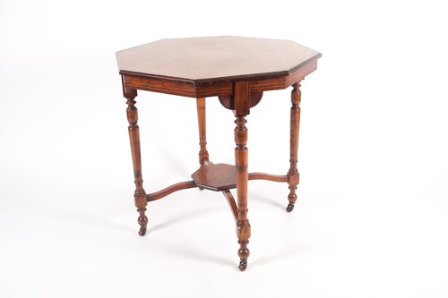 Lot 211 - A Victorian Rosewood and inlaid octagonal...