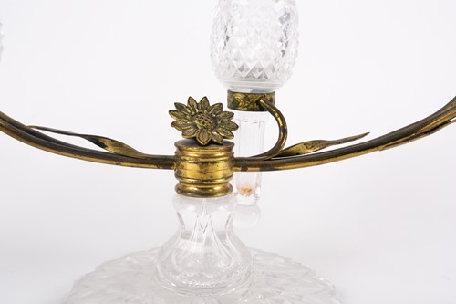 Lot 412 - A cut glass and gilt metal epergne, early 20th...