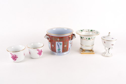 Lot 377 - Five pieces of Herend porcelain items,...