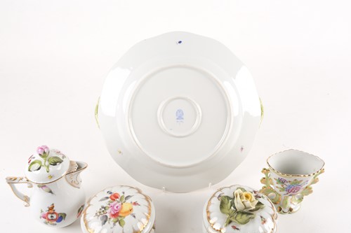 Lot 378 - Six items of Herend porcelain, variously...