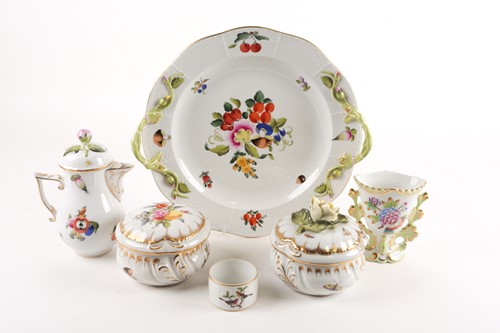 Lot 378 - Six items of Herend porcelain, variously...
