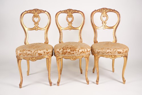 Lot 274 - Three Victorian carved wood and gilt gesso...