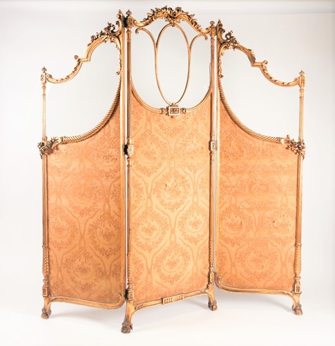 Lot 283 - A Louis XVI style carved wood and gilt gesso...