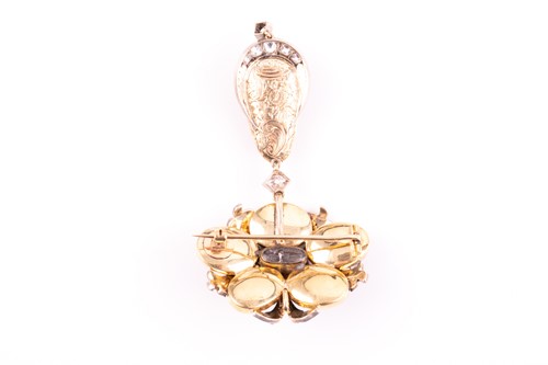 Lot 297 - A late Georgian / early Victorian pendant, set...