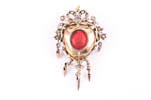 Lot 297 - A late Georgian / early Victorian pendant, set...