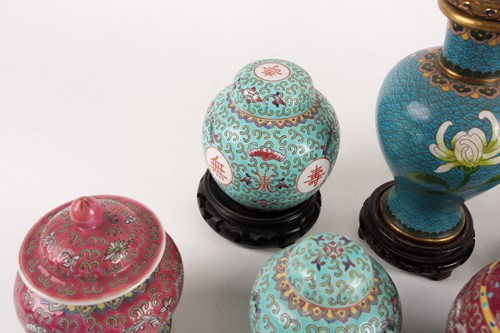 Lot 41 - A group of Chinese ten thousand blessings jars...