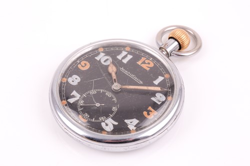 Lot 653 - A Jaeger Lecoultre military pocket watch, the...