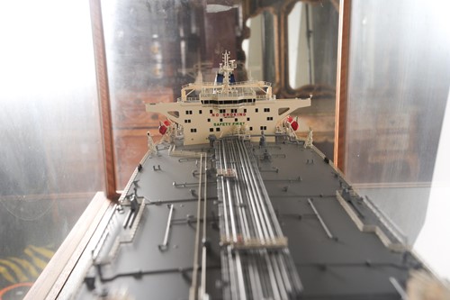 Lot 443 - A shipbuilders 1/300 scale model of the...