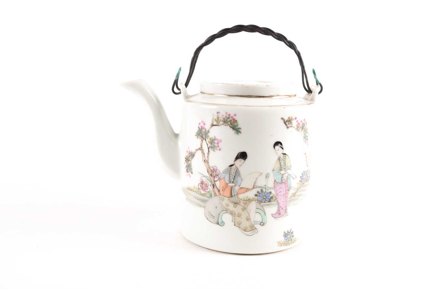 Lot 143 - A Chinese Famille rose porcelain teapot and...