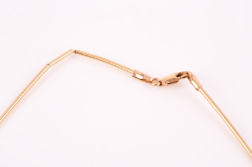 Lot 265 - A 9ct yellow gold choker becklace (chain a/f)...
