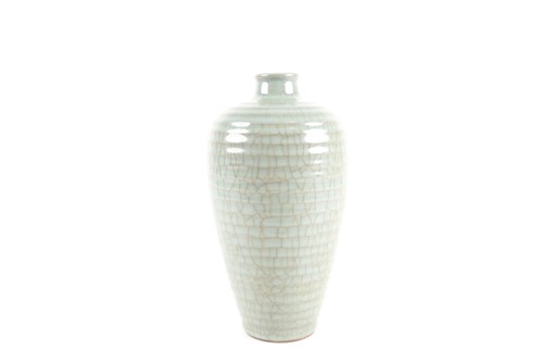 Lot 153 - A Chinese Song style celadon meiping vase with...