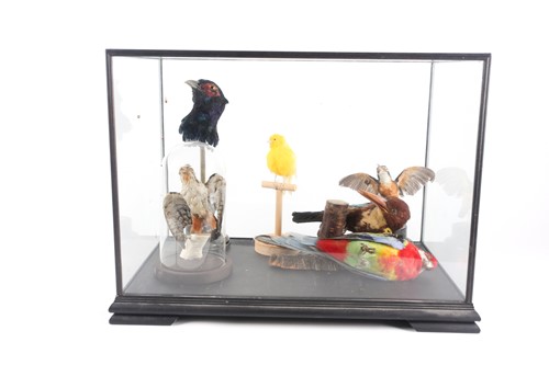 Lot 160 - A 20th century ebonised tabletop display case...