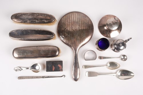 Lot 590 - A Danish Haandarbejde silver short spoon of...