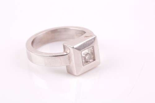 Lot 95 - A white metal and diamond ring, in the style...
