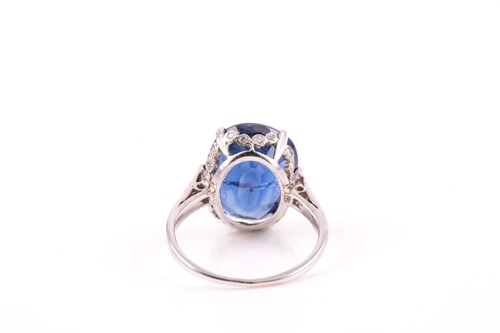 Lot 57 - An early to mid 20th century sapphire ring,...