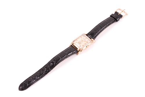 Lot 607 - Gruen. A gentleman's gold curvex wristwatch,...