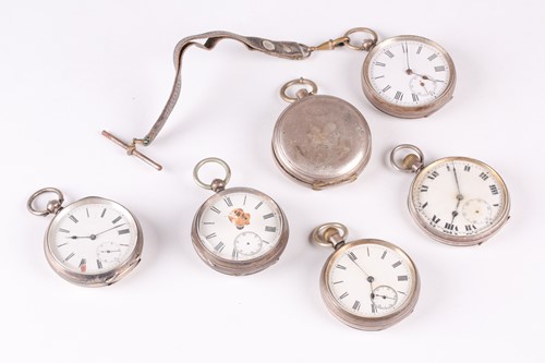 Lot 643 - A Victorian silver open faced pocket watch,...