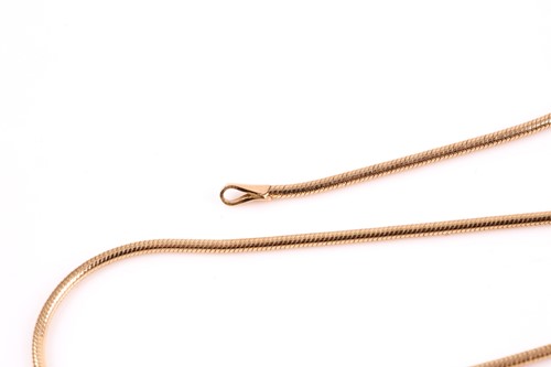 Lot 39 - An Italian 18ct yellow gold snake-link chain...