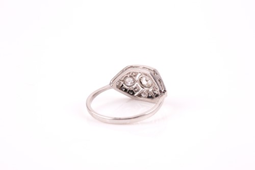 Lot 67 - A platium and diamond ring, in the Art Deco...