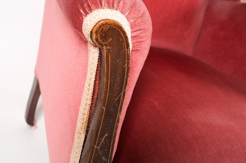 Lot 165 - An Edwardian mahogany inlaid armchair,...