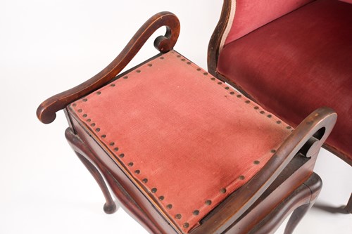 Lot 165 - An Edwardian mahogany inlaid armchair,...