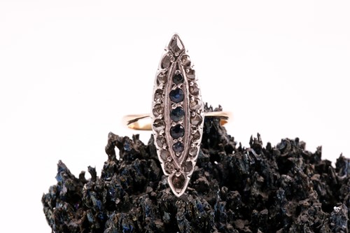 Lot 331 - A late19th century marquise shaped diamond and...