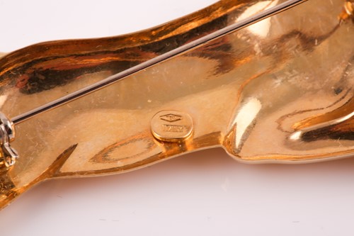 Lot 461 - A Cartier-style stylised panther brooch; with...